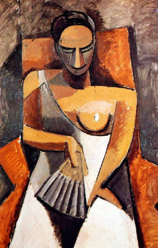 Pablo Picasso, Femme  lventail, Museo del Hermitage