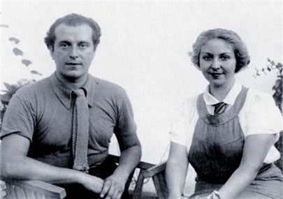 Los escritores Rafael Alberti y María Teresa León, durante su exilio en Roma. 