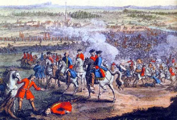 La guerra también se dirimió sobre suelo europeo, como en la Batalla de Ramillies, en la actual Bélgica, en 1706