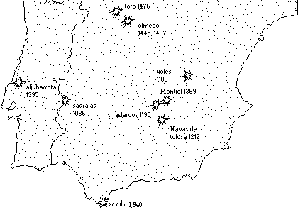 mapa de batallas medievales