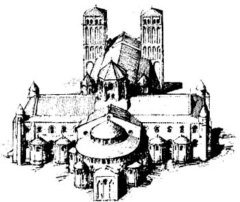 Reconstruccin de la catedral romnica de Santiago de Compostela
